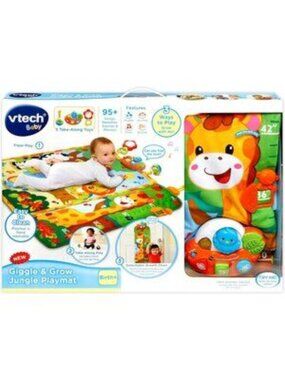 NEW VTech Giggle & Grow Jungle Playmat | Sensory Baby Gym | Activity Center NIB